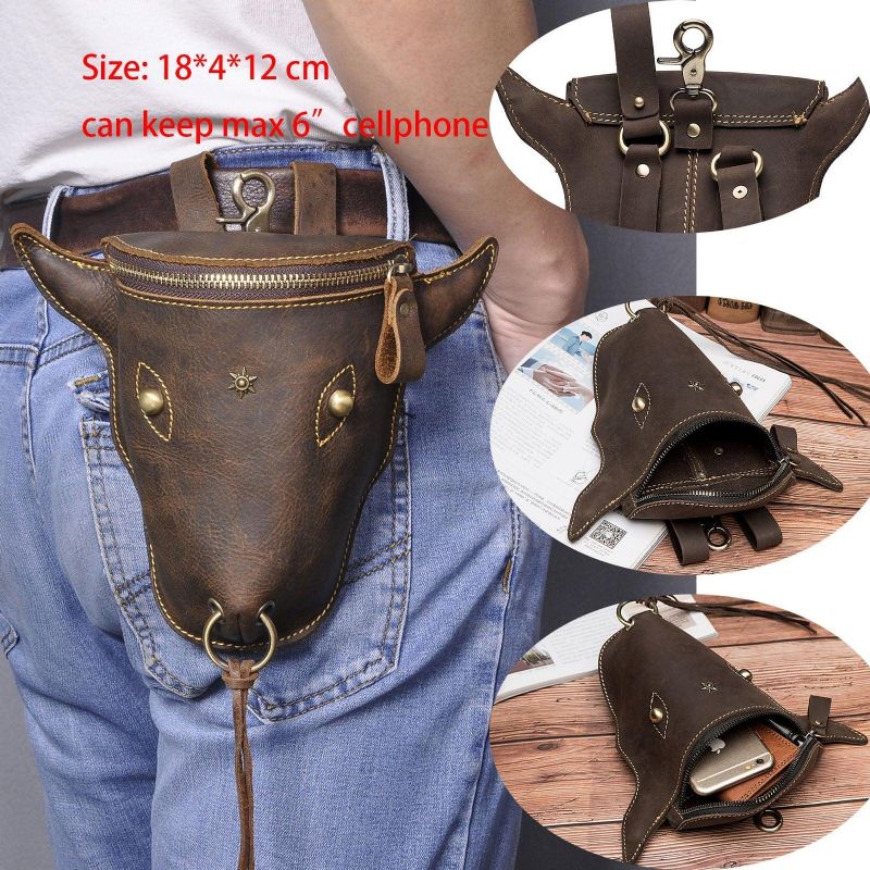 Cool Cow Head Thigh Fanny Pack