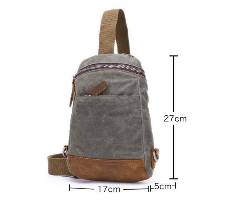 Crossbody Kabelka Z Voskovaného Plátna