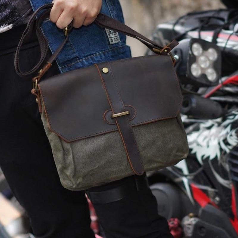 Crossbody Plátená Taška Messenger Pre Mužov