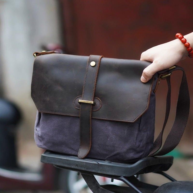 Crossbody Plátená Taška Messenger Pre Mužov