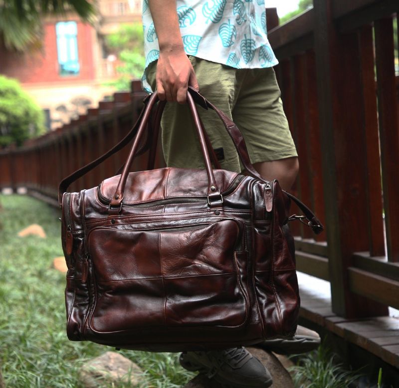 Dizajnová Taška Weekender Leather Vegetable Tanned