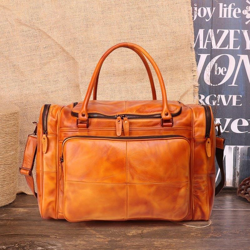 Dizajnová Taška Weekender Leather Vegetable Tanned