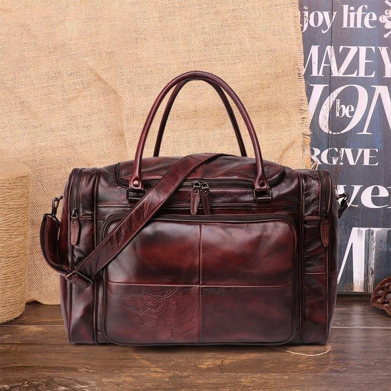 Dizajnová Taška Weekender Leather Vegetable Tanned