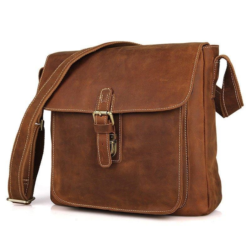 Kožená Kabelka Messenger Crossbody Vintage