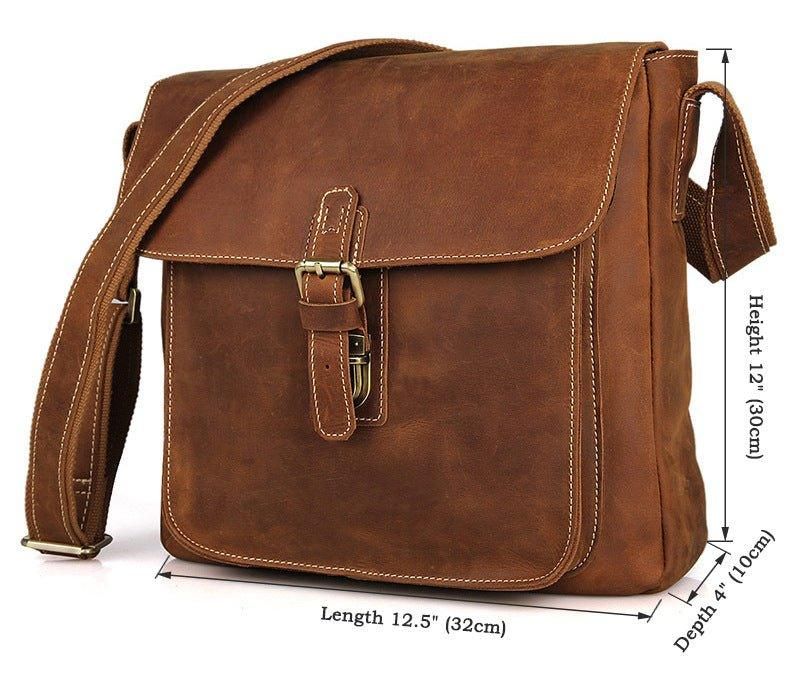 Kožená Kabelka Messenger Crossbody Vintage