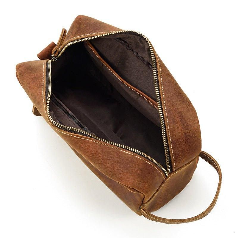 Kožená Toaletná Taška Dopp Kit Na Holenie