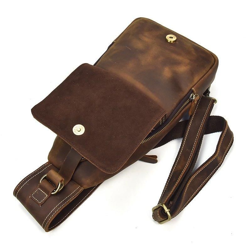 Kožené Crossbody Kabelky Pre Pánsky Zápästný Batoh