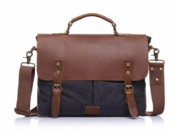 Messenger Bag Satchel Vintage Plátenná Koža