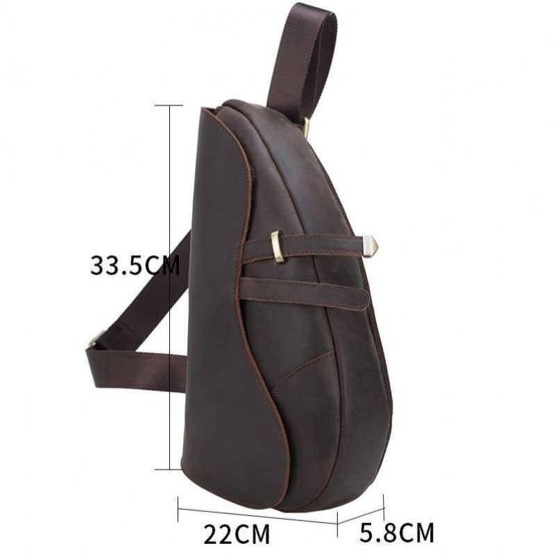 Pánska Kožená Taška Sling Bag Casual Crossbody Kabelky