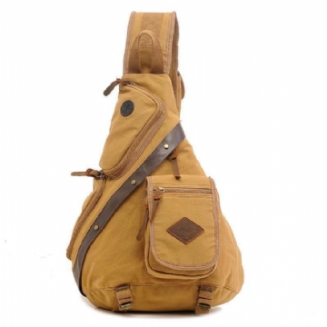 Pánska Taška Na Hrudník Vintage Canvas Sling Bag