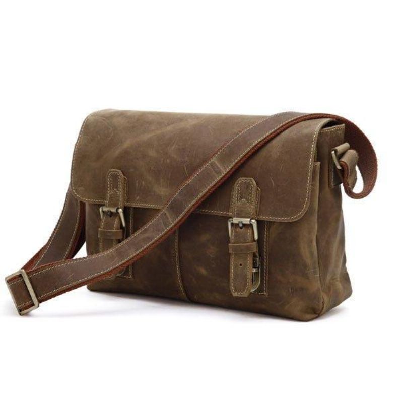 Pánska Vintage Kožená Crossbody Taška