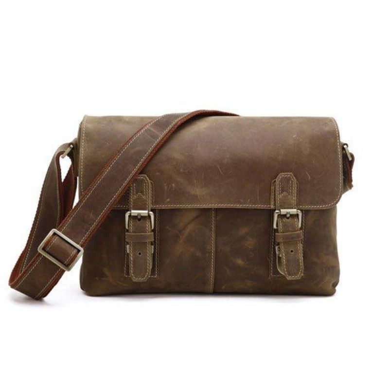 Pánska Vintage Kožená Crossbody Taška