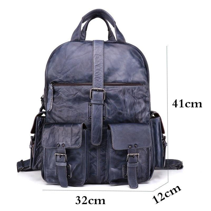 Pánsky Batoh Vintage Leather Travel 15.6 Palcový