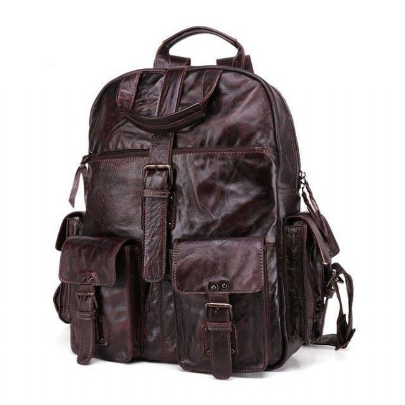 Pánsky Batoh Vintage Leather Travel 15.6 Palcový