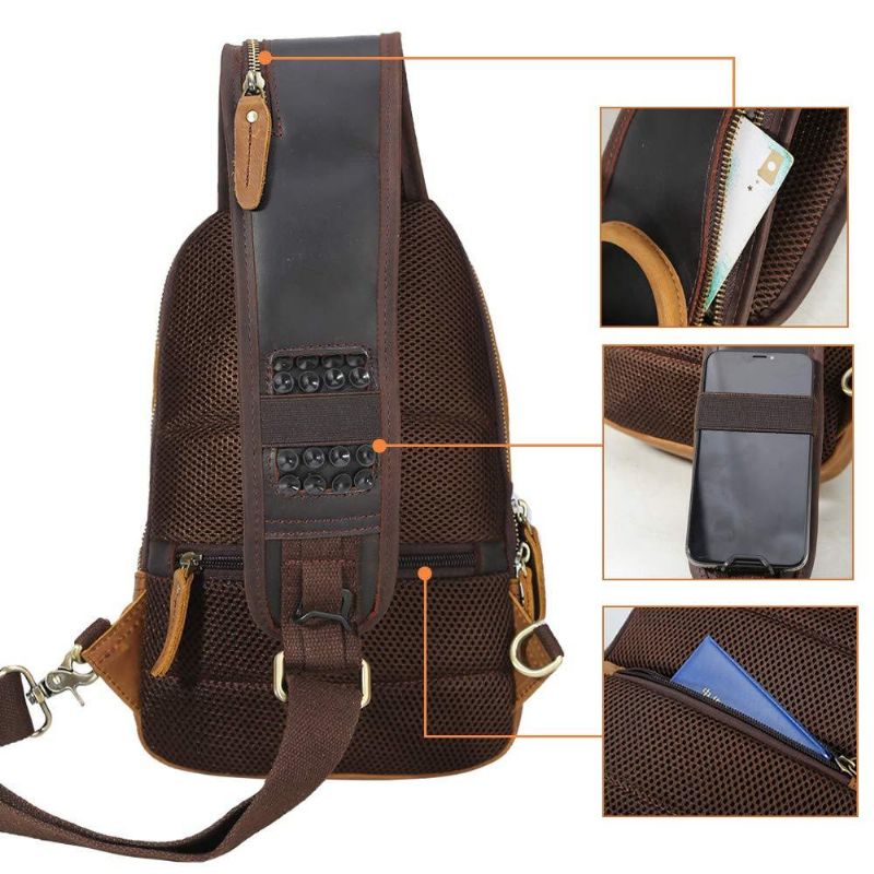 Pánsky Crossbody Kožený Batoh