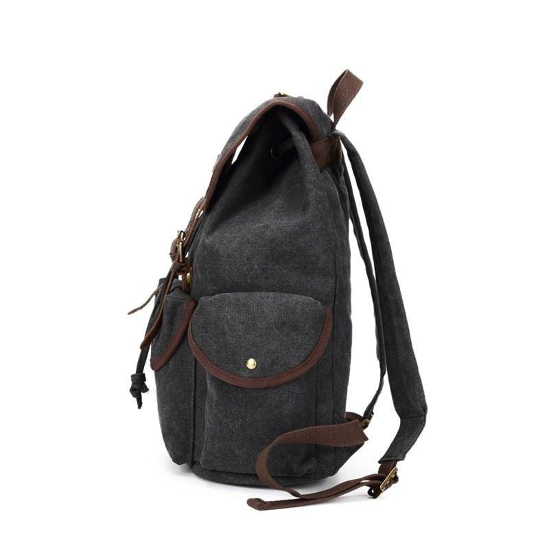 Pánsky Ležérny Plátenný Batoh Vintage Camping Daypack