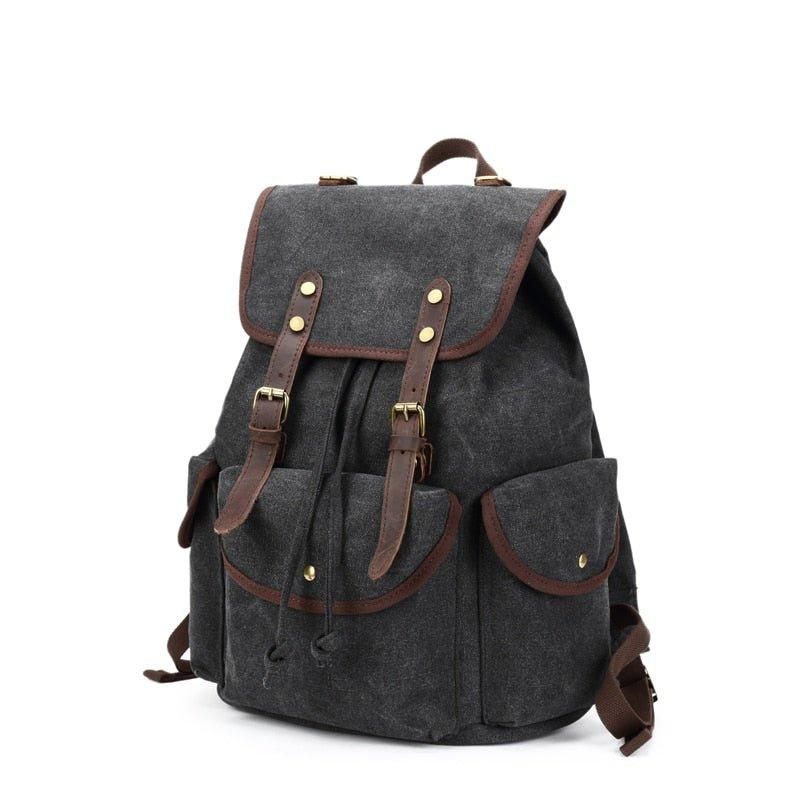 Pánsky Ležérny Plátenný Batoh Vintage Camping Daypack