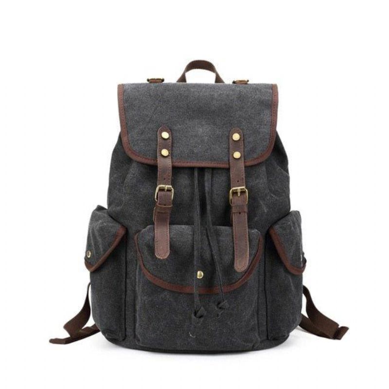 Pánsky Ležérny Plátenný Batoh Vintage Camping Daypack