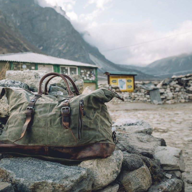 Veľká Pánska Cestovná Taška Z Voskovaného Plátna Weekender Duffle Bag