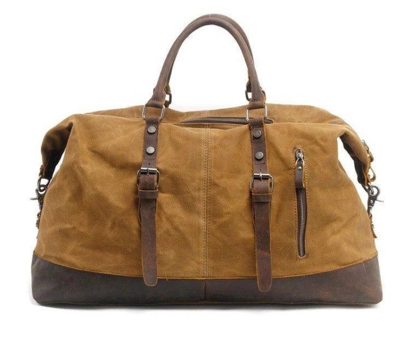 Veľká Pánska Cestovná Taška Z Voskovaného Plátna Weekender Duffle Bag