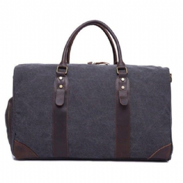 Víkendová Kabelka Canvas Duffel Leather Carry On Bag