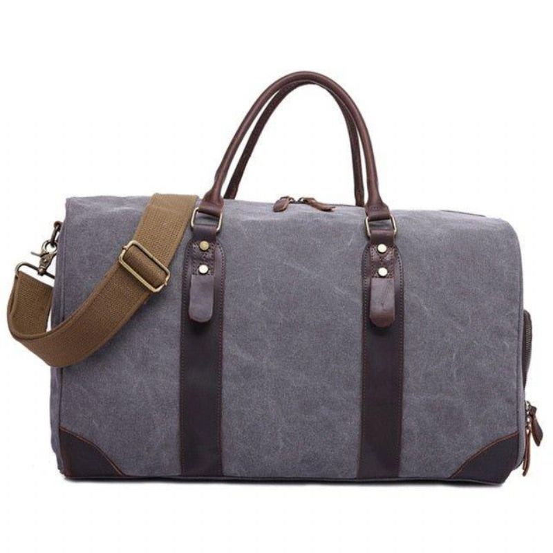 Víkendová Kabelka Canvas Duffel Leather Carry On Bag