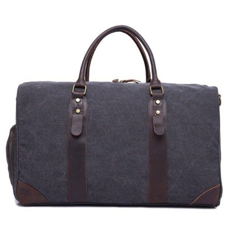 Víkendová Kabelka Canvas Duffel Leather Carry On Bag