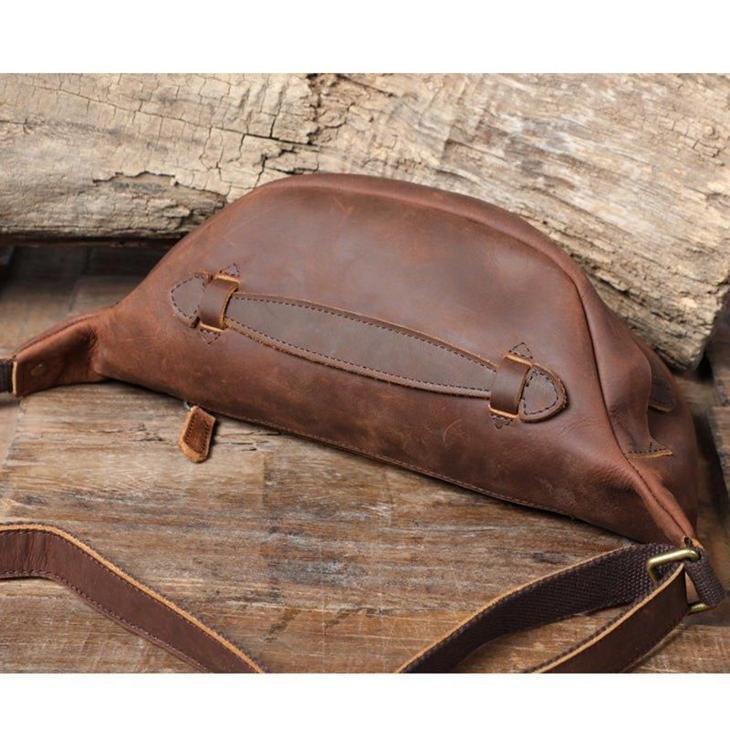 Vintage Cross Body Taška Z Hovädzej Kože