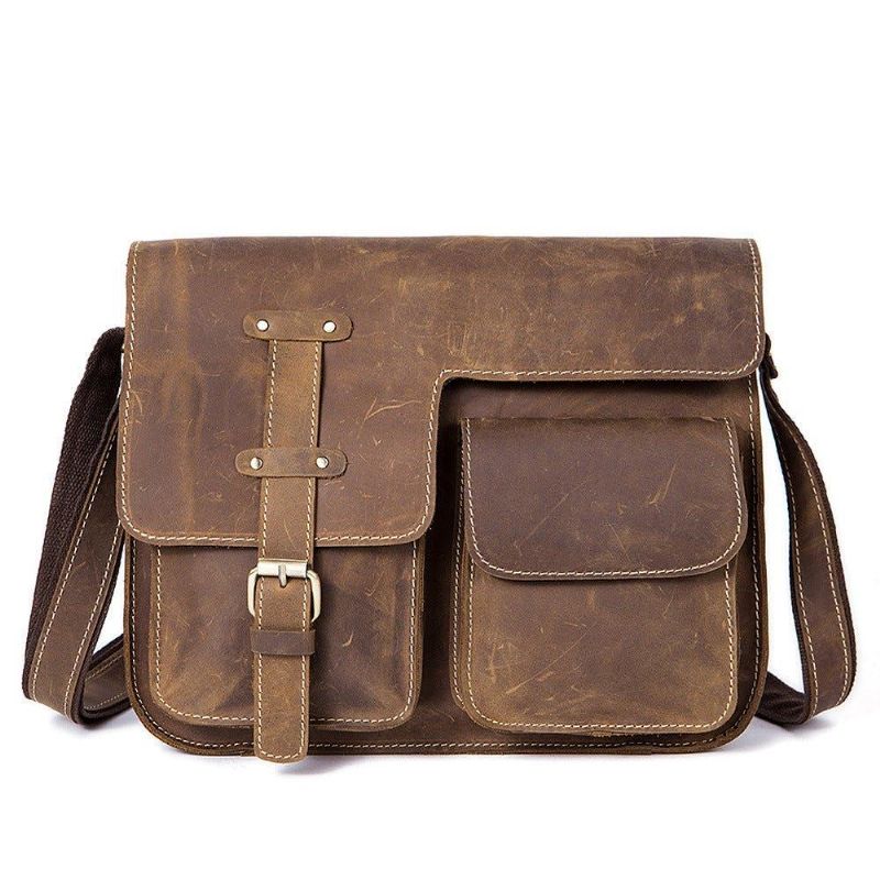 Vintage Messenger Bag Pánska Talianska Koža