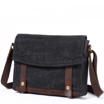 Vintage Messenger Taška Canvas Crossbody Pre Mužov