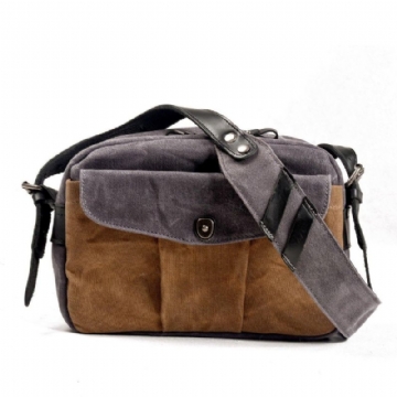 Vintage Wax Canvas Travel Camera Messenger Bag