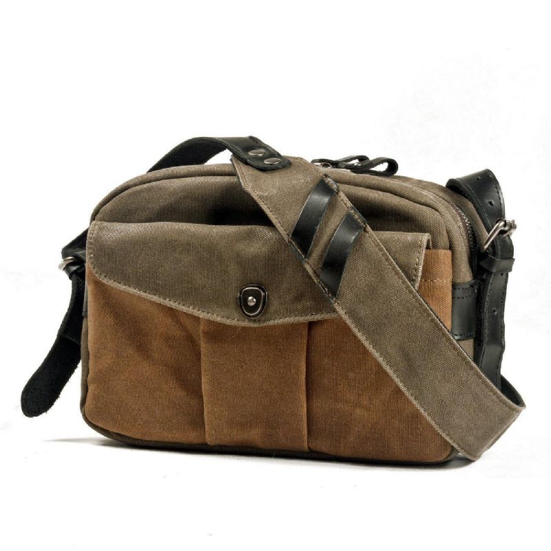 Vintage Wax Canvas Travel Camera Messenger Bag