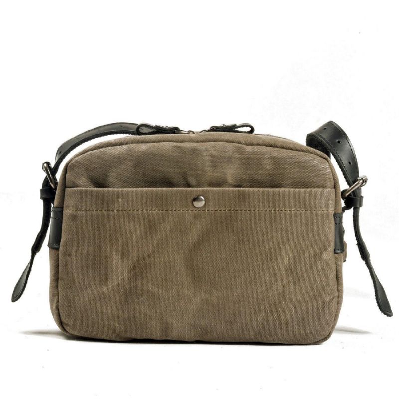 Vintage Wax Canvas Travel Camera Messenger Bag