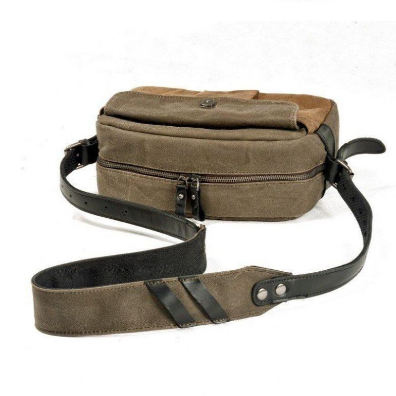 Vintage Wax Canvas Travel Camera Messenger Bag