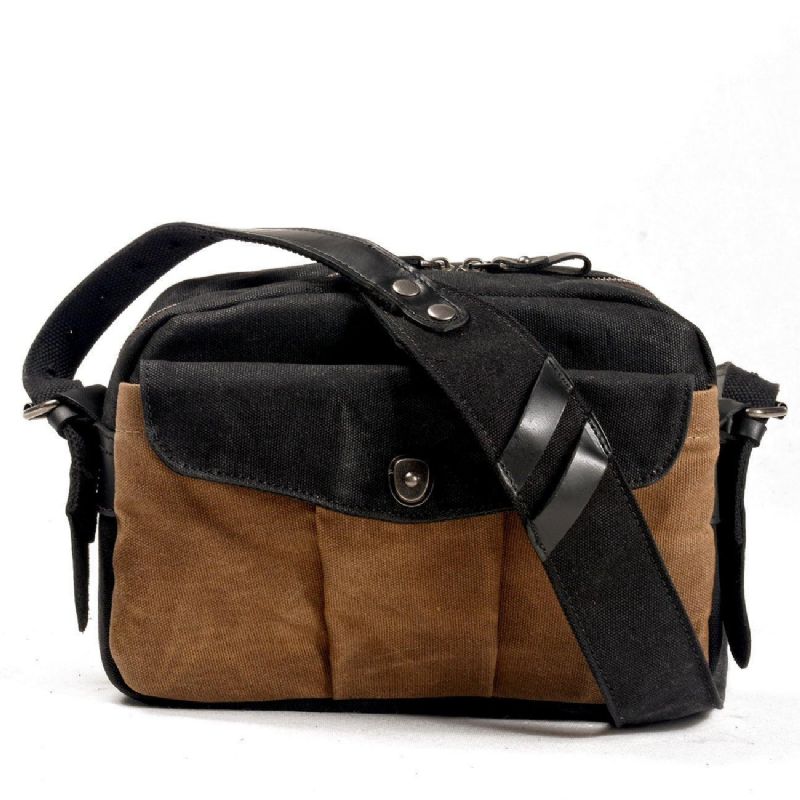 Vintage Wax Canvas Travel Camera Messenger Bag