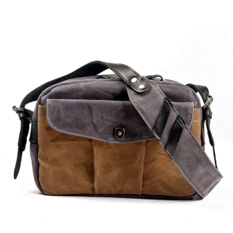 Vintage Wax Canvas Travel Camera Messenger Bag