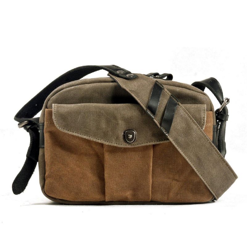 Vintage Wax Canvas Travel Camera Messenger Bag