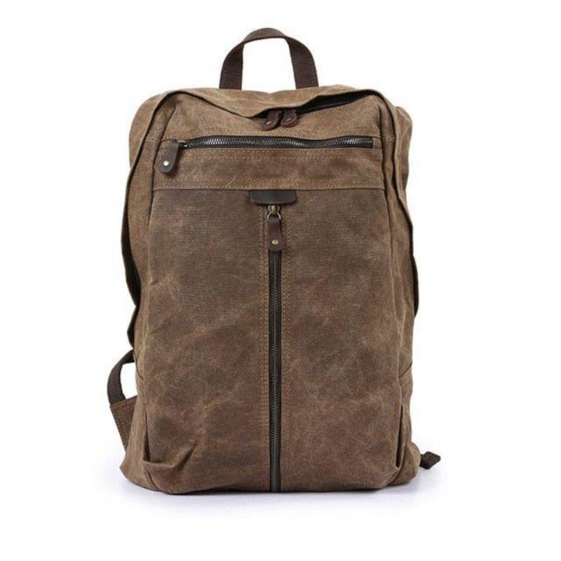 Vodotesný Voskovaný Plátenný Batoh Na Laptop Daypack