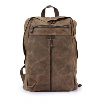 Vodotesný Voskovaný Plátenný Batoh Na Laptop Daypack