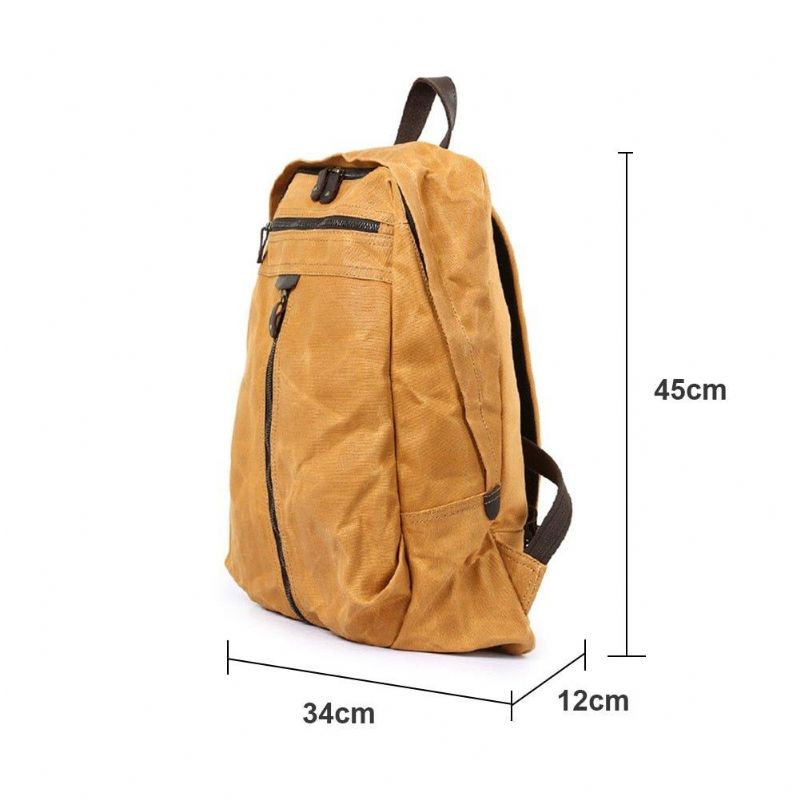 Vodotesný Voskovaný Plátenný Batoh Na Laptop Daypack