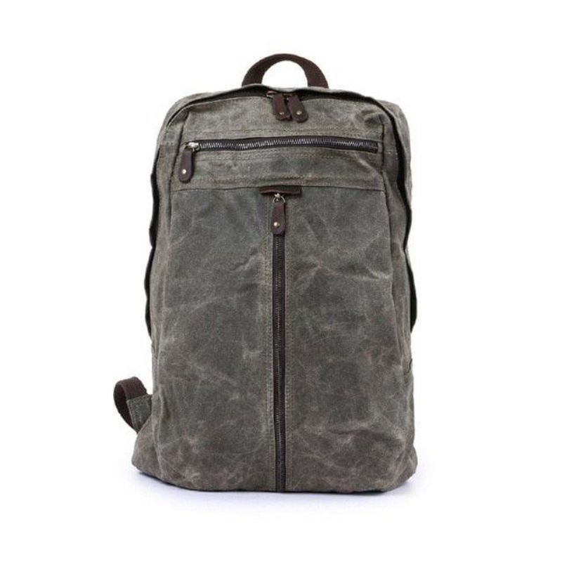 Vodotesný Voskovaný Plátenný Batoh Na Laptop Daypack