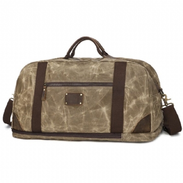 Weekender Duffle Bag Batoh Z Voskovaného Plátna