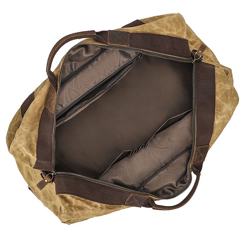 Weekender Duffle Bag Batoh Z Voskovaného Plátna