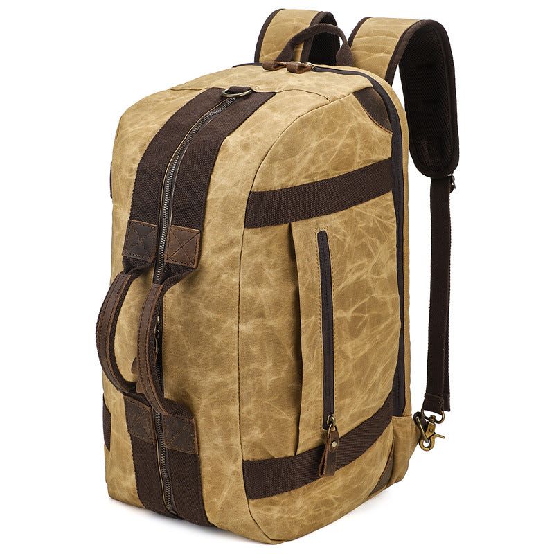 Weekender Duffle Bag Batoh Z Voskovaného Plátna